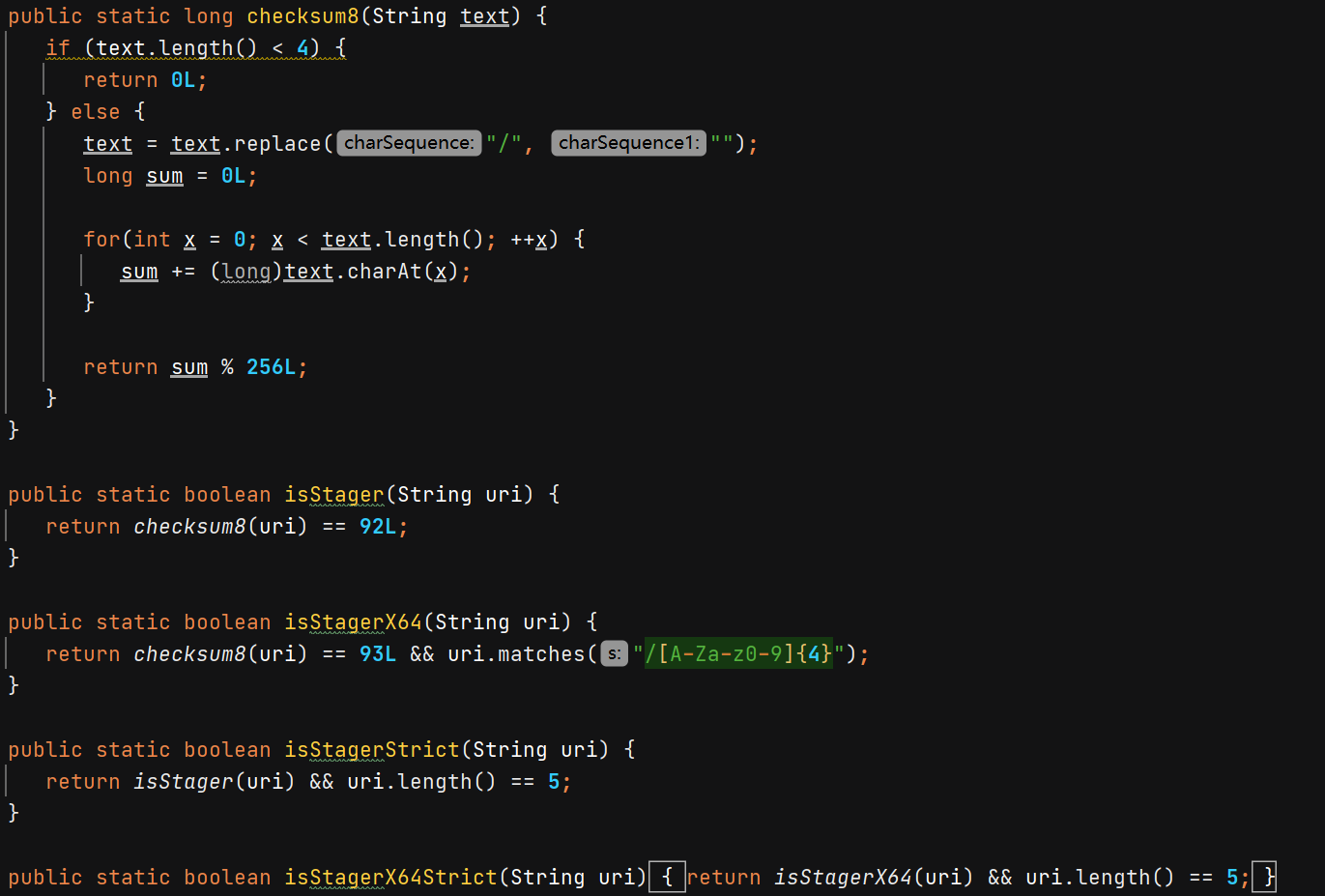 checksum8特征修改