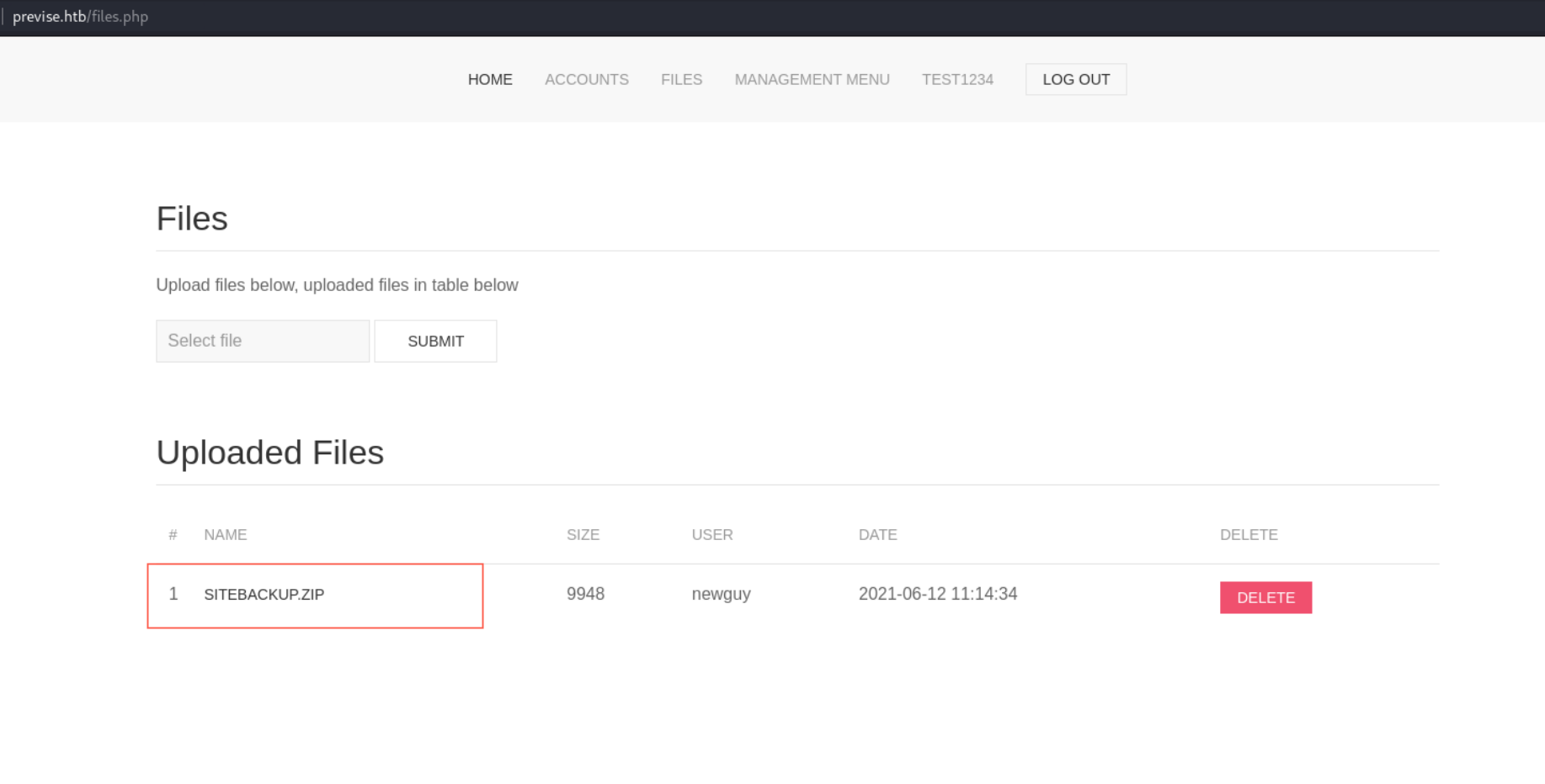 upload successful